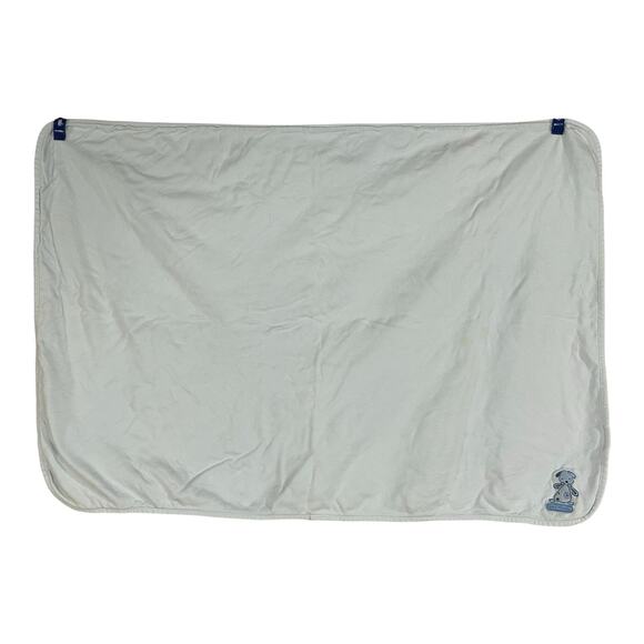 Carters Just One Year Vintage Puppy Dog Best Friends Baby Blanket Blue Frogs - Picture 3 of 8